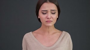 Emotional Person Young Crying Woman Tries Stock Footage Video (100% Royalty-free) 13168889 | Shutterstock