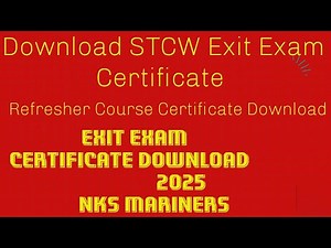 STCW Certificate Download after EXIT EXAM DG l Refresher Course Certificate Download ll NKS MARINERS