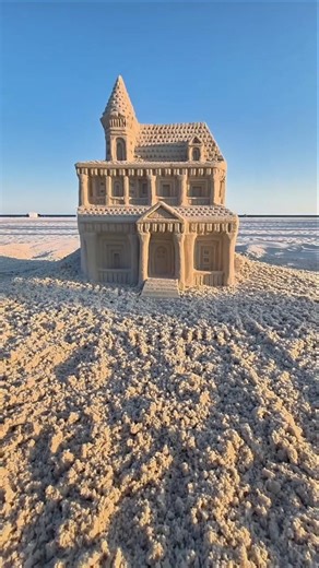This Girl Built an Amazing Sandcastle 😲 #viral #viralstories
