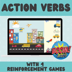 Action Verbs Reinforcement Game: Build-a-scene