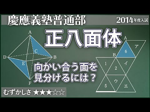 [Math #124] What are the opposite faces in the development of a regular octahedron? - Keio Normal...