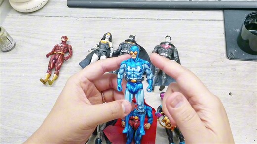 Mcfarlane toys super powers custom repaint. Batman, Superman, Flash, Sinestro, Blue Beetle. 🧿