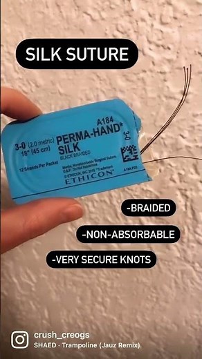 Silk suture! non-absorbable braided suture material made from silkworms 🐛