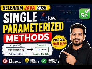 210. Single Parameterized Methods in Java (Selenium Java 2026)