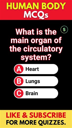 The Ultimate Human Body MCQ Challenge - Can You Beat It? 🔥 #funquiz #gk #viral #mcq