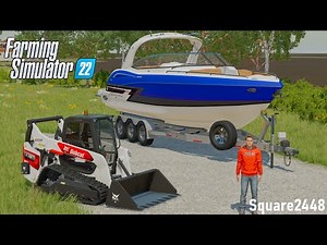 Building Gravel Pad For A BIG NEW BOAT! FS22 Landscaping