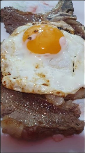 🍳🥩Bife Ancho con huevo frito, Un Almuerzo Rápido!!