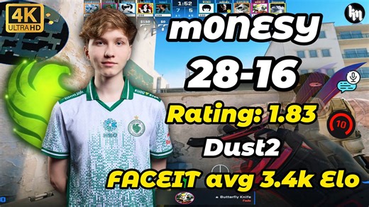 ⚡m0NESY第一视角｜Dust2打出28-16，局伤145 😮