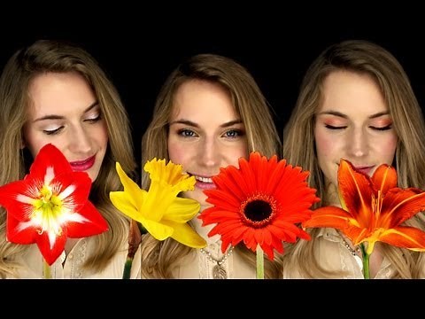 3 Easy Simple Makeup Looks for Beginners. Flowers Inspired Makeup Tutorial. Flower TimeLapse.