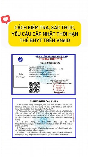 🏥Cách kiểm tra, xác thực, yêu cầu cập nhật thời hạn thẻ #BHYT trên #VNeID đơn giản #NhabatTuanY