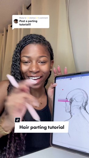 Replying to @✨clarissa✨ please tell me if that made sense 😭😂 #hairparting #squareparts #braidstutorial #howtoparthair #bohobraids