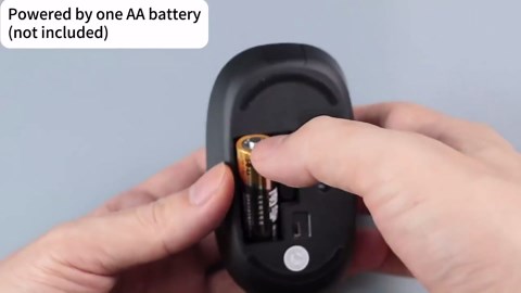 Wireless Mouse, Type C+USB A Dual Interface Cute Silent Portable Lightweight Wireless Optical Mouse, Plug & Play, 3 Buttons, for Smartphone/Tablet/Laptop/PC/Computer, Boys Girls Men Women Gift (Black)