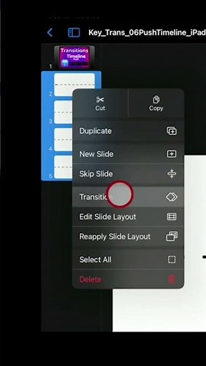Timeline in Keynote on iPad