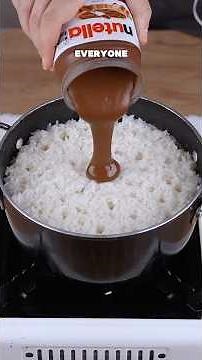The most unusual way to cook rice 😳 #viralrecipe #cooking #nutella