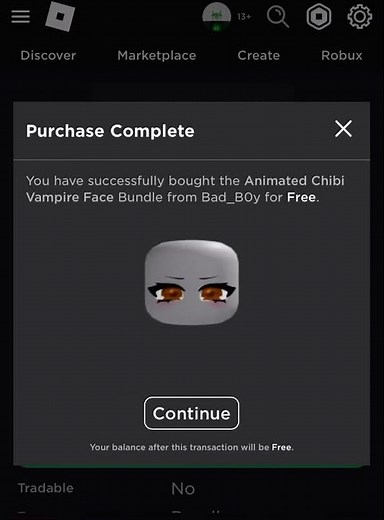 Animated Chibi Vampire Face Dynamic Head (Free) check comments