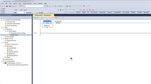 How a PLC Communicates with an HMI using FactoryTalk View SE with Studio 5000