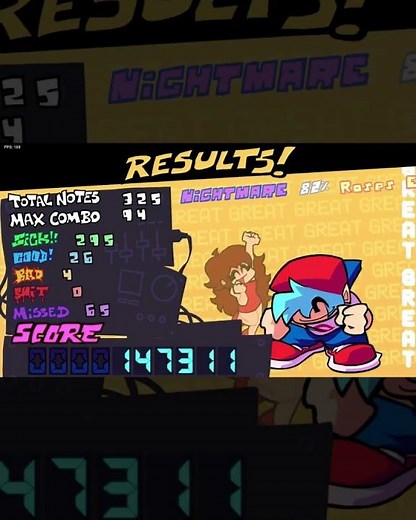 GREAT Rank Win screen (OFFICIAL FNF PIT STOP UPDATE)