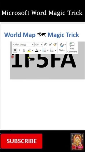 World Map 🗺 Magic Trick #words #microsoftword
