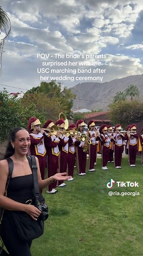 USC Marching Band Surprise at Wedding Ceremony