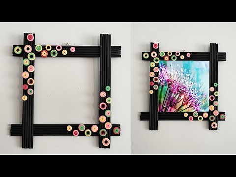 Newspaper Crafts - Photo Frame from Newspaper - How to Make Easy Photo Frame