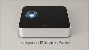 Eve Play (Apple Home) – Audiostreaming Adapter für AirPlay, Automatischer Latenzausgleich, Leistungsstarker Digital-Analog-Wandler, DREI Audioausgänge, Ethernet und WiFi