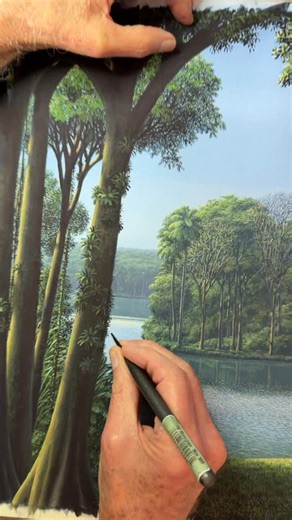 Casein on paper as a deliberate shift: different absorption, different decisions, different results. #tomassanchez #art #painting #meditation #landscape | Tomás Sánchez