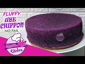 FLUFFY UBE CHIFFON CAKE