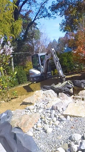 Rocking 🪨 & Rolling 🤘 Building a Pond Part 4 (behind the scenes) Don't forget to check out the first 3 parts if you haven't already! Stay tuned there's more on the way! #rocks #build #construction #landscaping #pond #timelapse #lancasterpa #excavator | C.E. Pontz Sons