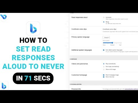 How to Set Read Responses Aloud To Never on Bing [NEW]