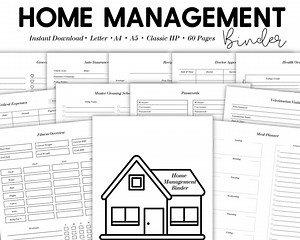 Home Management Binder: Household Planner & Organizer (digital Download) - Etsy