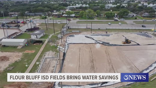 Flour Bluff ISD upgrades fields to turf, saving 500k gallons of water a year