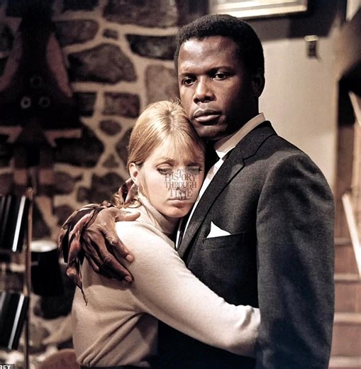 "Sidney Poitier and his future wife, Joanna Shimkus, were photographed together in 1969 on the set of The Lost Man, the politically charged crime drama that would become a turning point in both their lives." #fblifestyle | History Through Time