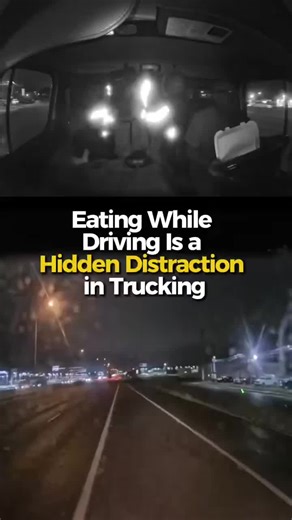 Eating while driving may seem harmless, but in a commercial truck it can delay reaction time and reduce focus. Even small distractions can lead to serious consequences on the road. Staying attentive protects lives, equipment, and careers. #TruckingSafety #DriverAwareness #CommercialDriving #RoadFocus