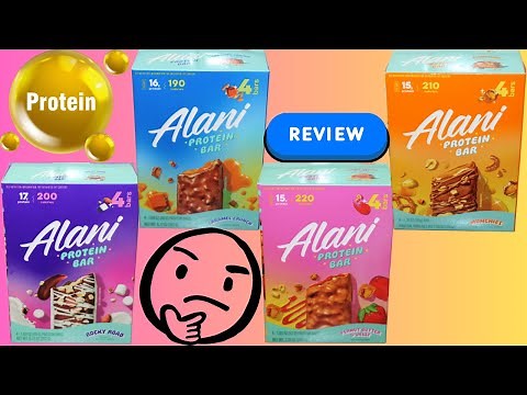 Alani Protein Bar: Rocky Road, Caramel Crunch, Peanut Butter & Jelly, Munchies Review