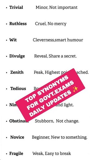 10 Powerful English Words with Easy Synonyms | Boost Your Vocabulary Fast