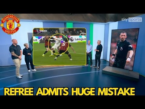 "I MADE A MISTAKE" REFREE ADMITS STONEWALL PENALTY DENIED MAN UNITED WHAT APPEARED TO BE CLEAN WIN