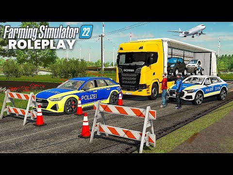 ARRESTED For transporting STOLEN CARS | (RolePlay) Farming Simulator 22