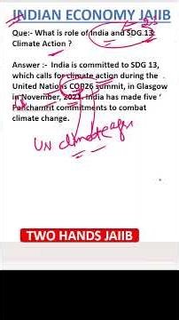 SDG 13 AND COP 26- MEMEORY BASED INDIAN ECONOMY& INDIAN FINANCIAL SYSTEM I TWO HANDS JAIIB I JAIIB