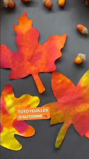 Feuilles d’Automne avec de l’encre 🍁🍂 Idée activité pour enfants ✨