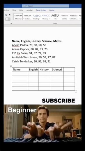 #tryit to convert data into table#msword# #viralvideo#viralshort #computereducation#like #subscribe
