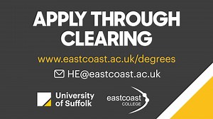 15 reactions · 14 shares | ✔️ Over 25 degree programmes ✔️ Places available for a September start ✔️ Lower costs - live at home, stay in work ✔️ Bursaries available on some courses ✔️ Full on-campus experience (subject to any government guidance) There's still time to apply through Clearing and study a degree on your doorstep with the University of Suffolk at East Coast College! www.eastcoast.ac.uk/degrees | East Coast College | Facebook
