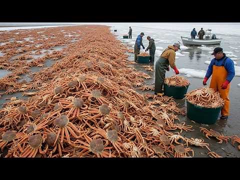 Unbelievable Snow Crab Catches 🦀 The Shocking Process You've Ever Witnessed #fishing #catching