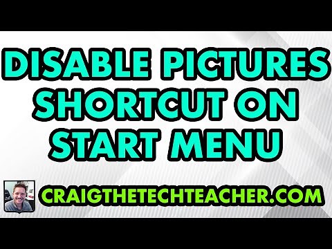 How To Disable Start Menu Pictures Shortcut In Windows 10 (2022)