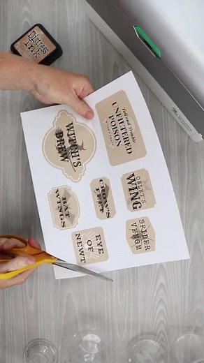 2.4K views | Create these distressed potion bottle labels with your printer and Xyron Creative Station. It's a quick and easy way to add a bit of spooky fun to your Halloween decor! [link in bio] #xyron #halloween #halloweendecor #printthencut⁠ ⁠ https://www.thecountrychiccottage.net/halloween-labels/ | Angie Holden The Country Chic Cottage | Facebook