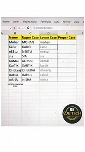 92K views · 758 reactions | Upper, Lower & Proper Function In Excel  | Excel Interview Question   #short #exceltips #Microsoft #trendingnow #fblifestylechallenge | DK TECH Computer GYAN | Facebook