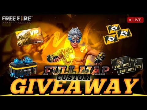 FREE FIRE CUSTOM ROOM GIVEAWAY | CUSTOM ROOM FULL MAP DAY. 26