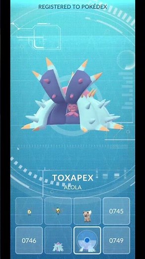 Evolving MAREANIE to TOXAPEX in Pokemon Go #pokemongo #pokemon