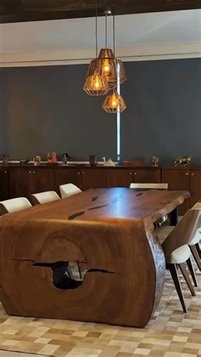 Every scratch, every curve, every imperfection tells a story... and now it can tell yours. Each one of these tables is literally one-of-a-kind. ✨ Hand-carved by master artisans. Thick, heavy, and full of character. As Ravi C. described it: “The table itself is impressive... thick, heavy, and full of personality.” This isn’t just furniture. It’s a statement piece. It’s the focal point that transforms a room from a space into a home. Perfect for modern farmhouses and contemporary estates. This is 