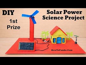 solar power inspire award science project [windmill and house light working model) | howtofunda