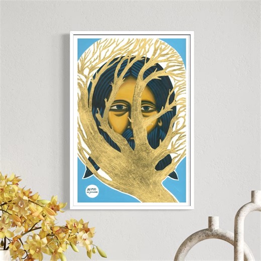 Holy Face- Poster, Jesus Christ Mandylion- Tree of Knowledge, Christian Modern Icon Art, Easter Wall Decor Gift - Etsy Australia